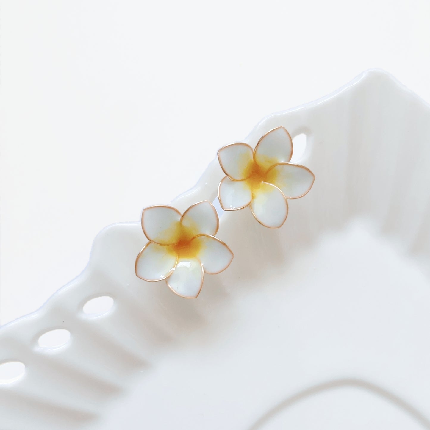 Frangipani Stud Earrings