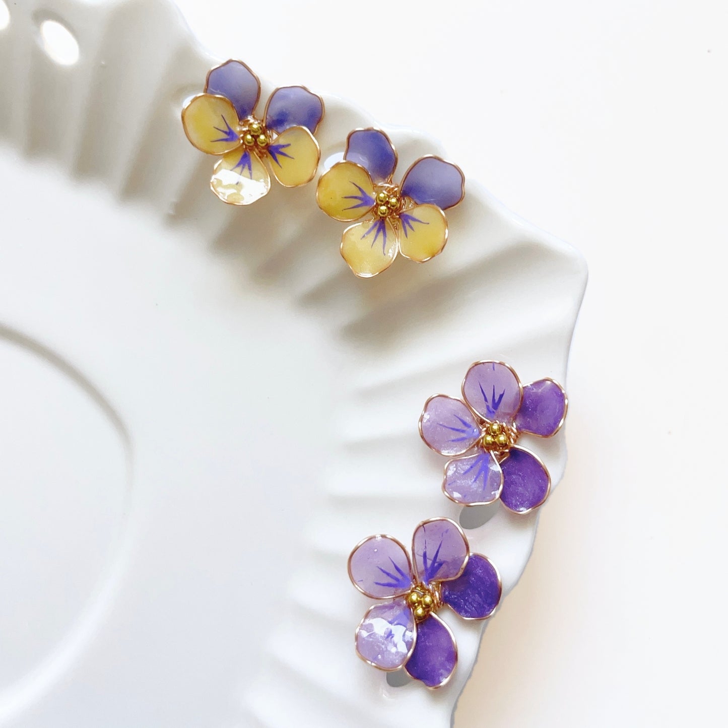 Pansy Stud Earrings
