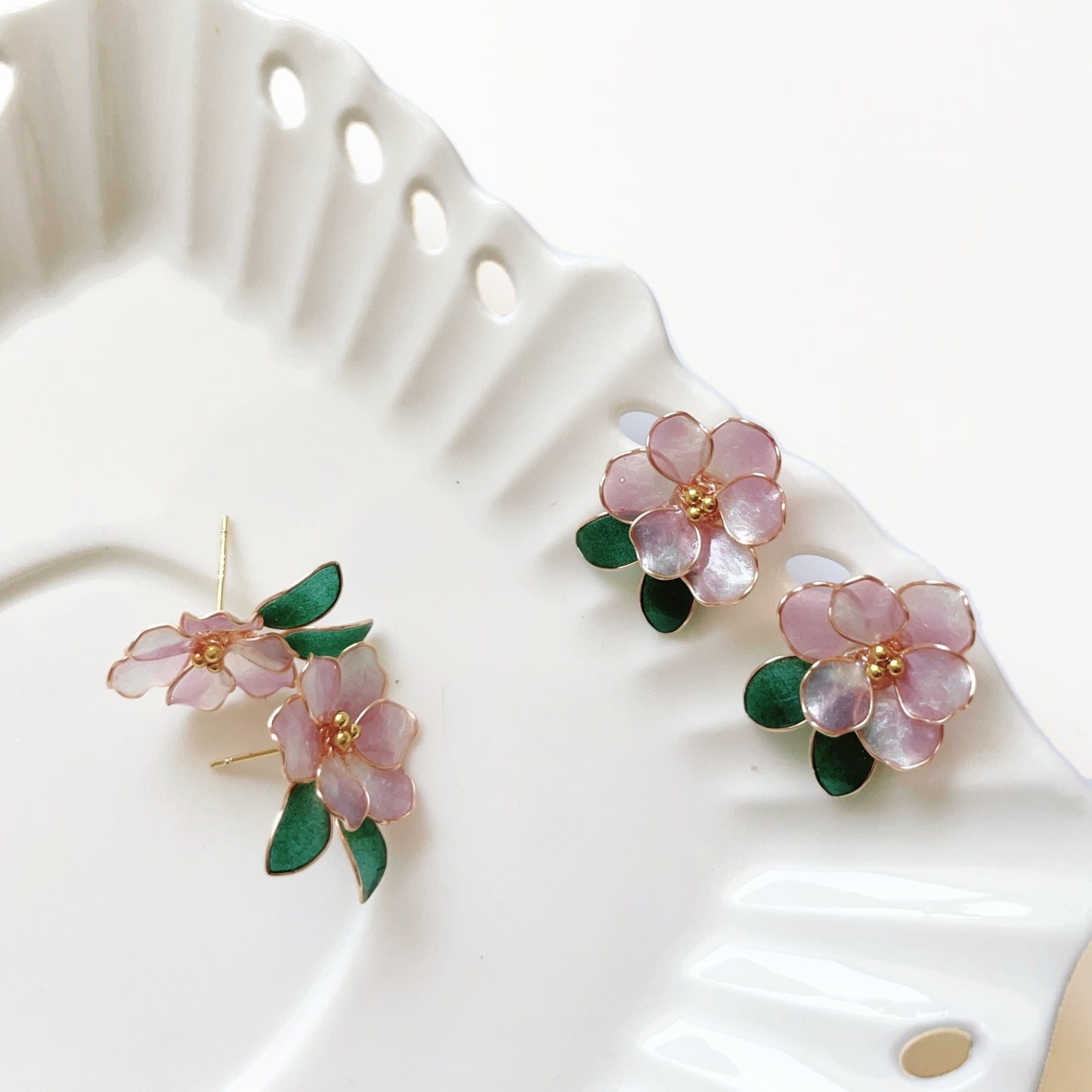 Peach Blossom Stud Earrings