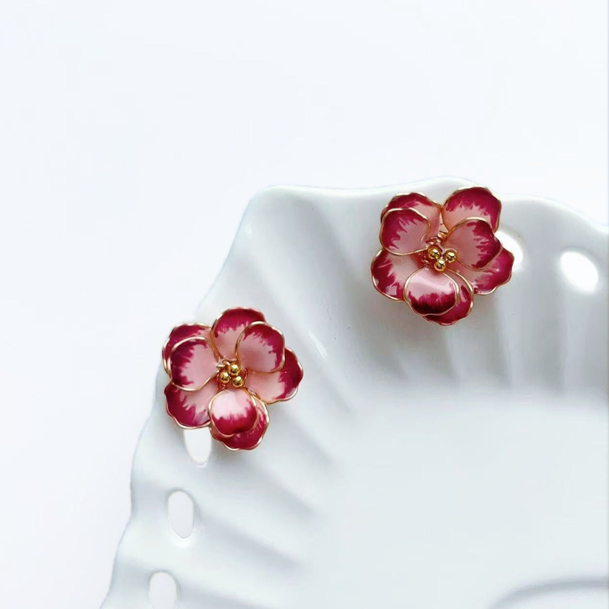 Hibiscus Stud Earrings