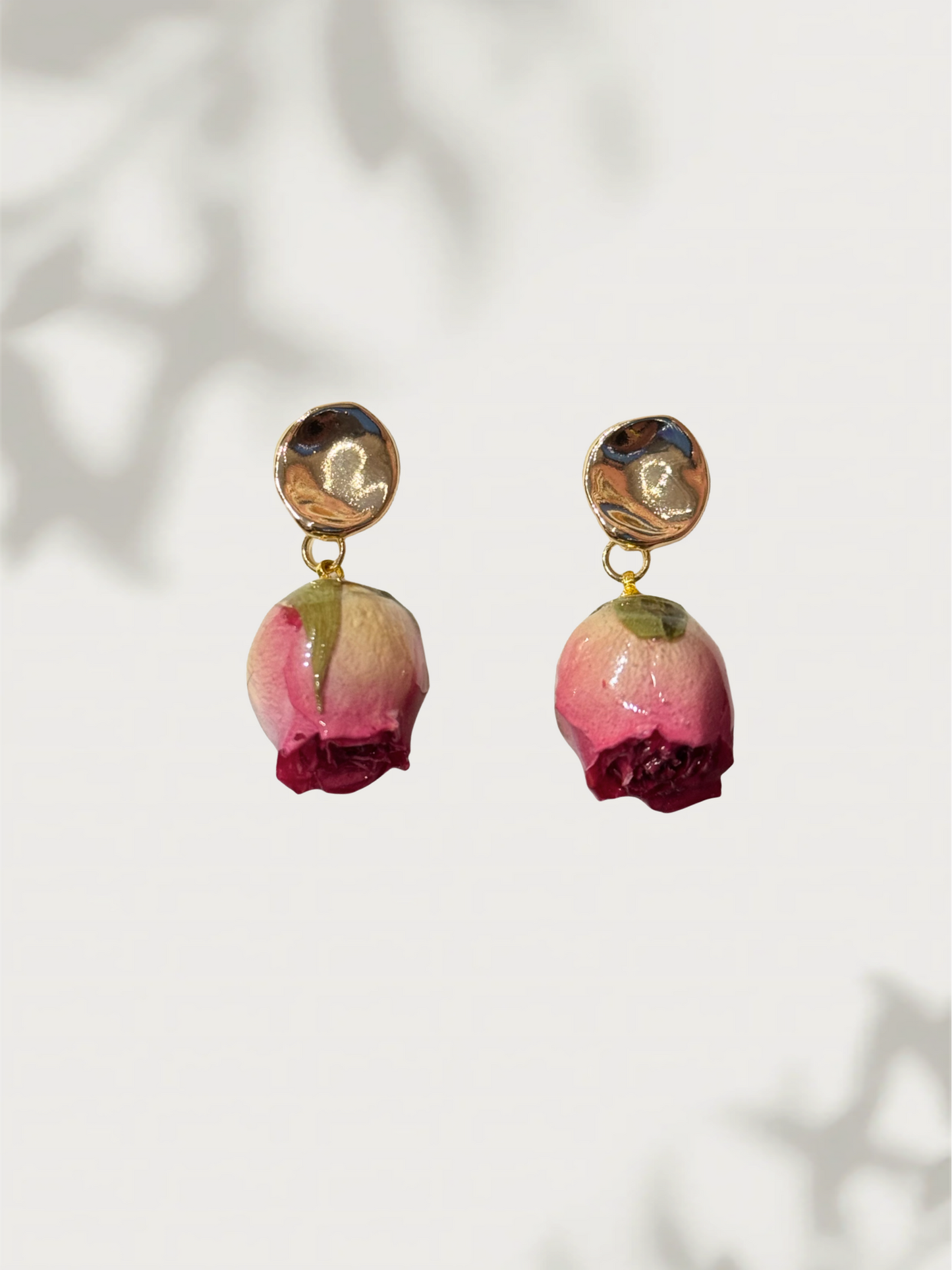 Rose Coin Stud Earrings