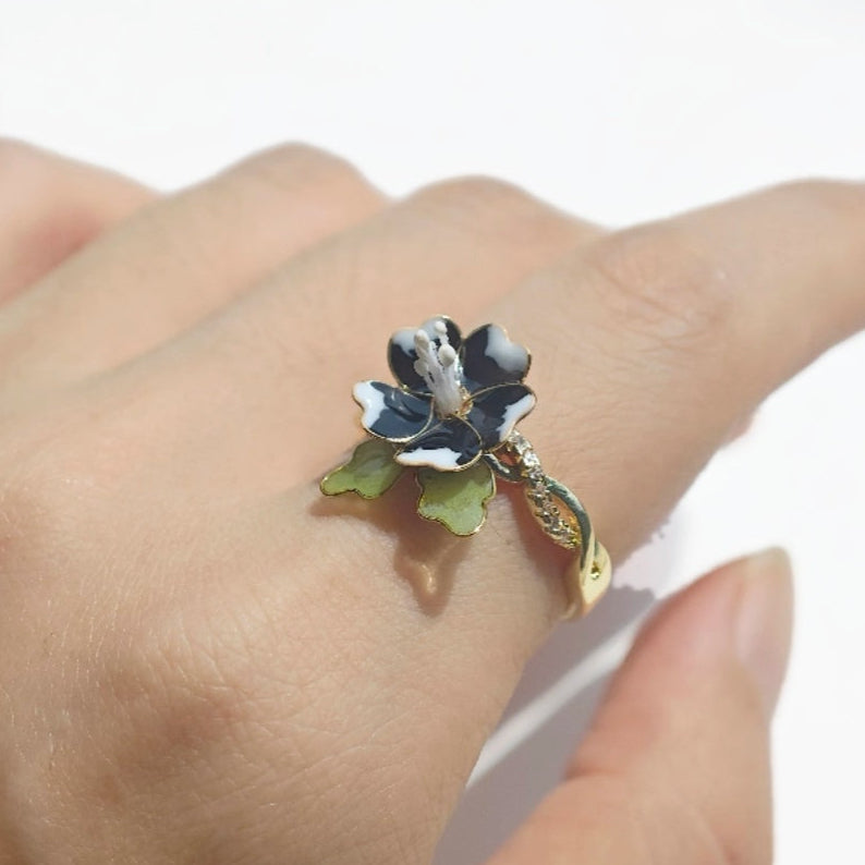 Nemophila Penny Black Ring