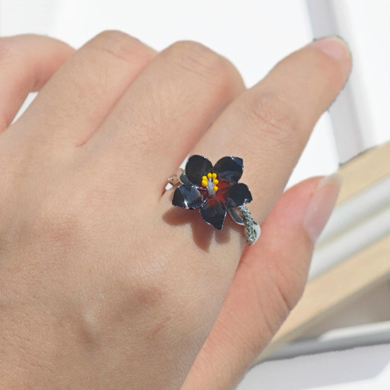 Black Datura Ring