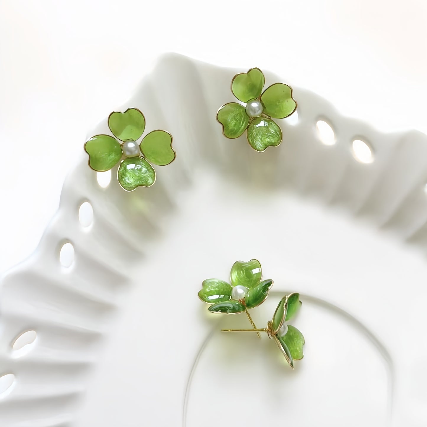 Four Leaves Clover Stud Earring
