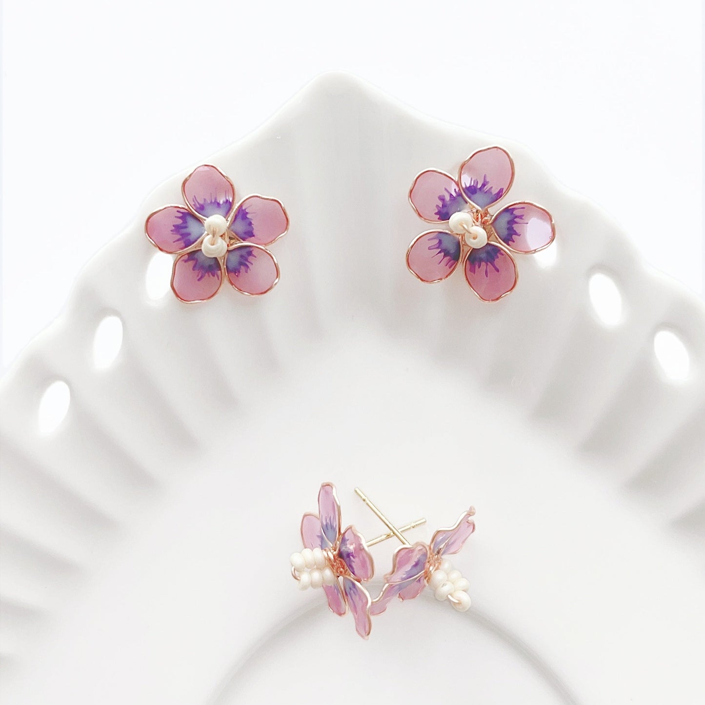 Hibiscus Stud Earrings