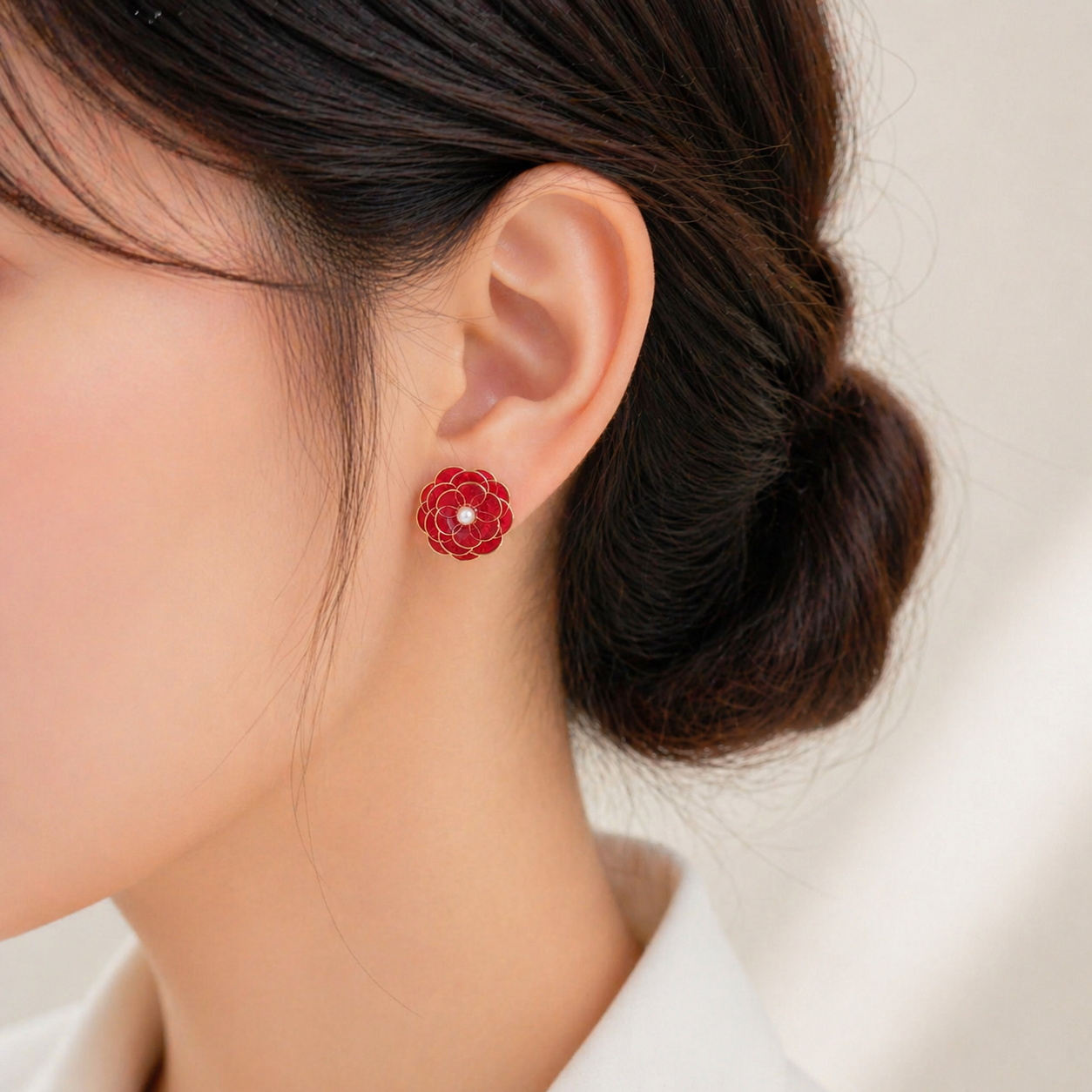 Camellia Stud Earrings