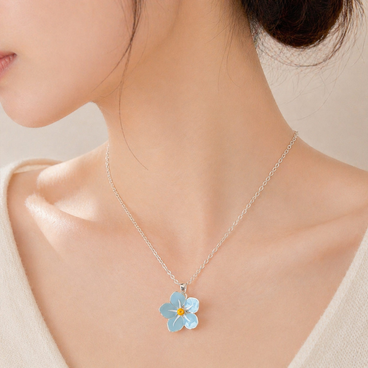 Forgive Me or Not Flower Necklace