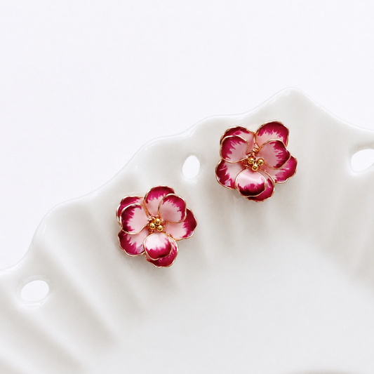 Hibiscus Stud Earrings