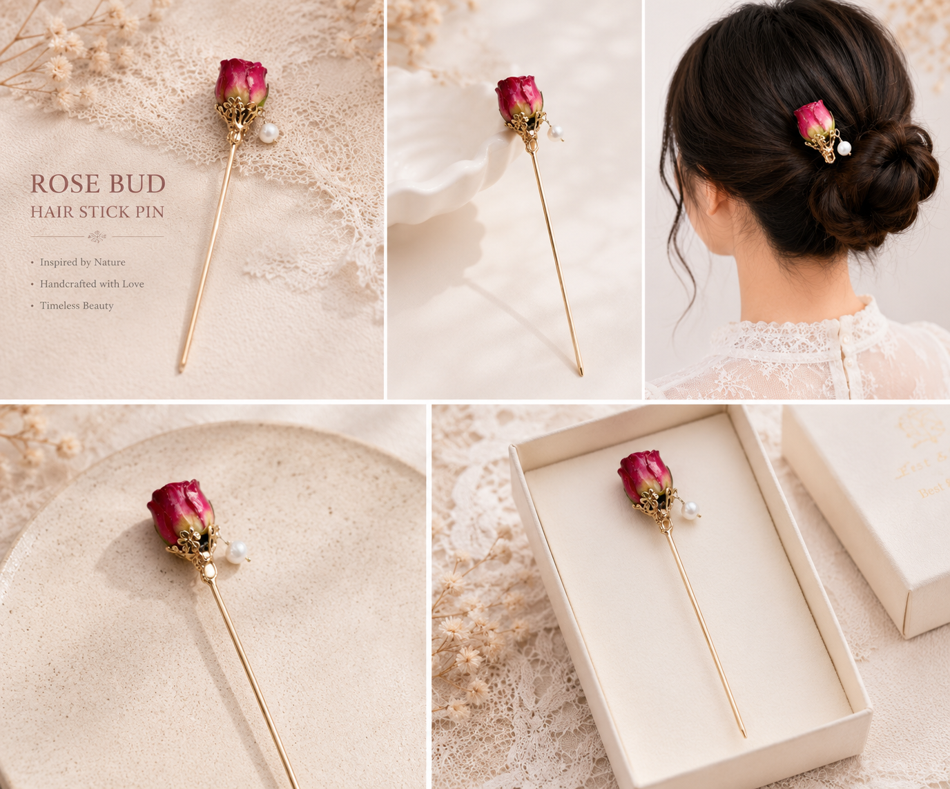 Classic Rose Hairpin