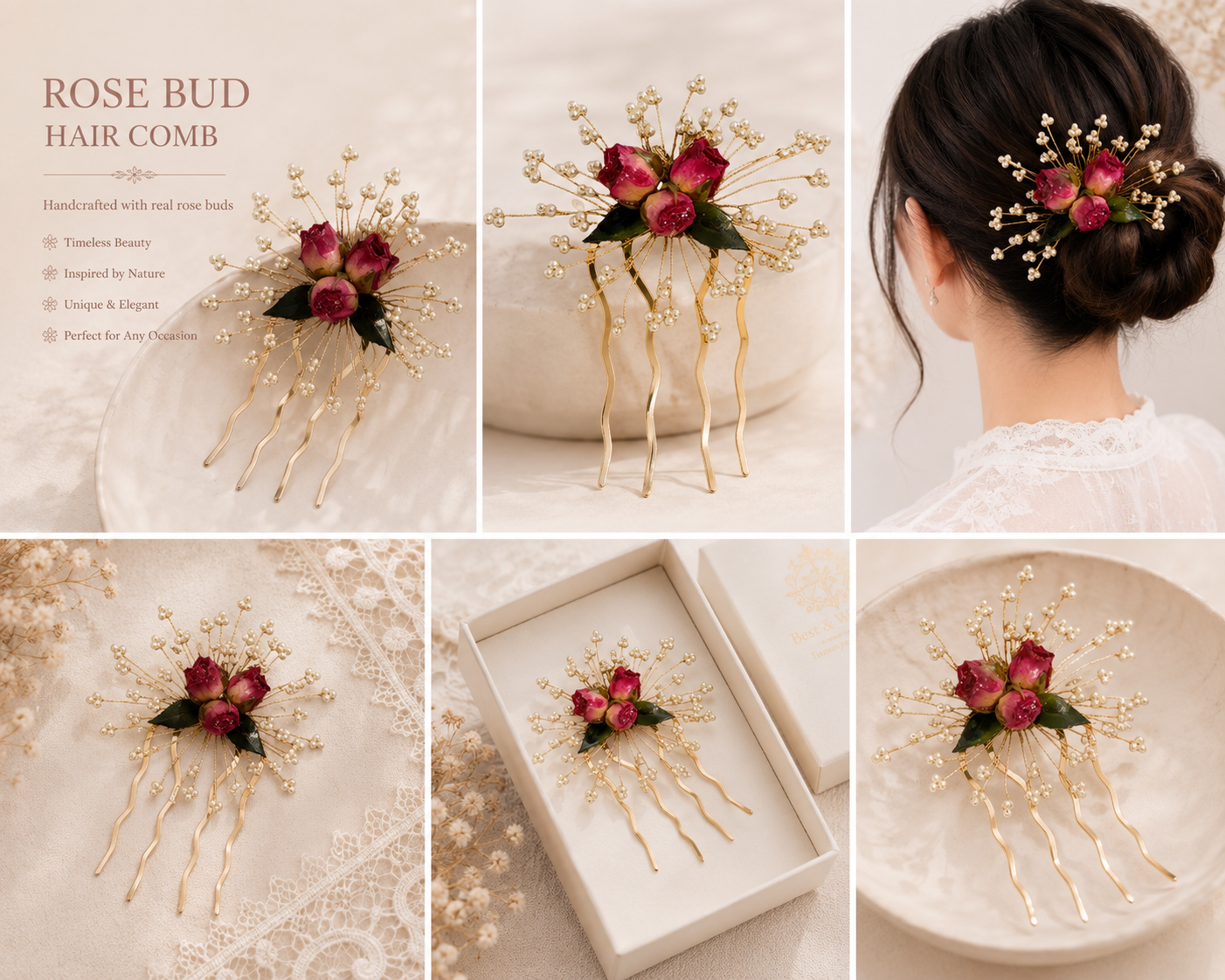 Fiona Rose Hair Comb