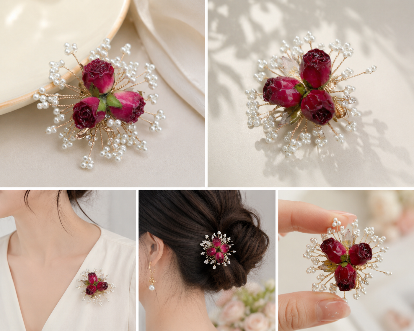 Fiona Rose Hair Clip