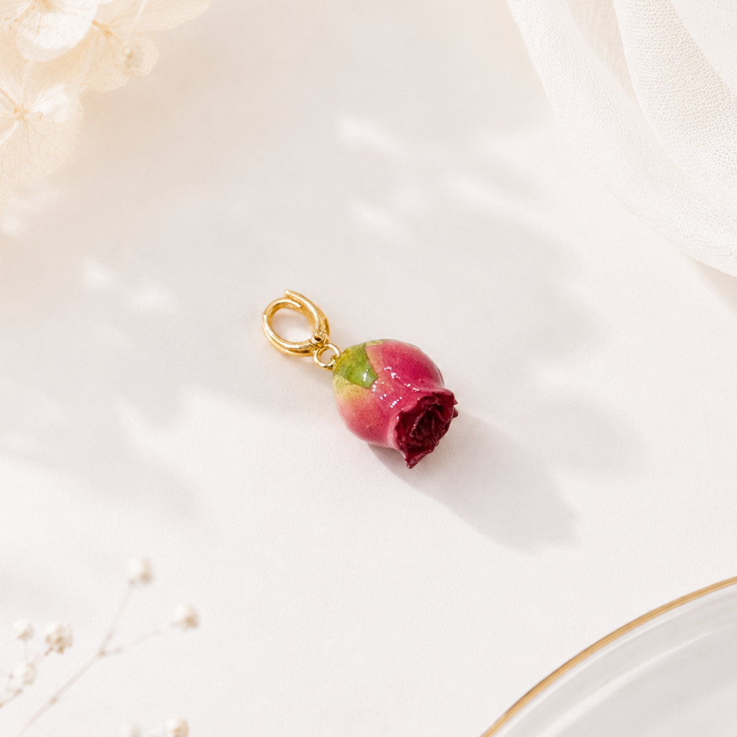 Single Rose Charm