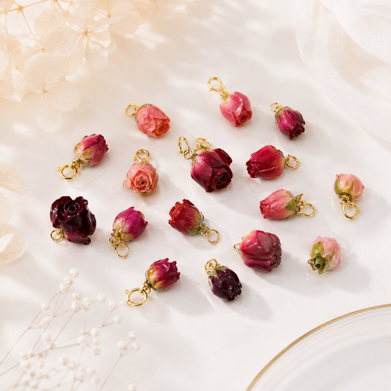 Single Rose Charm