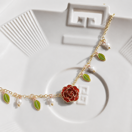 Rose and leaves Bracelet