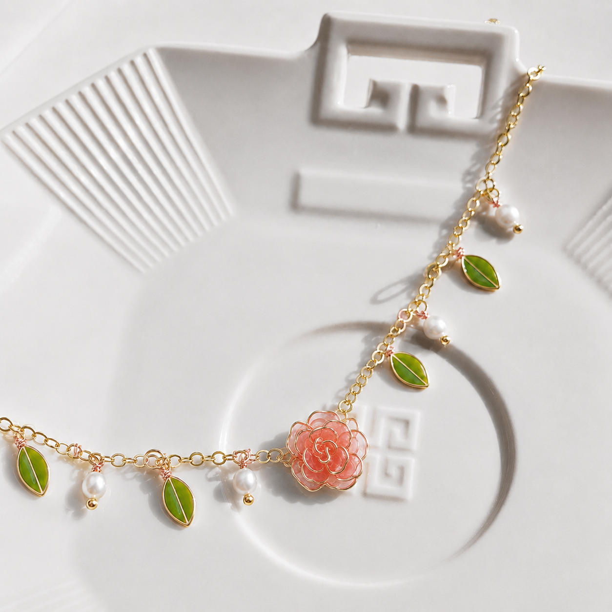 Rose and leaves Bracelet