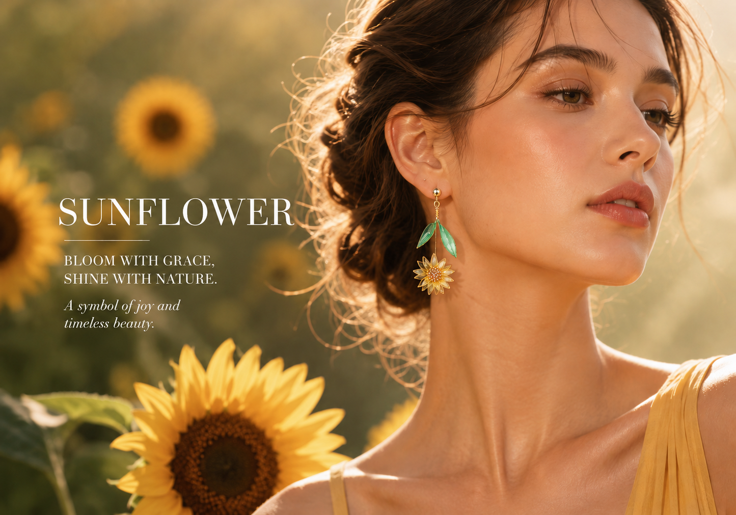 Sunflower Upside Down Earrings