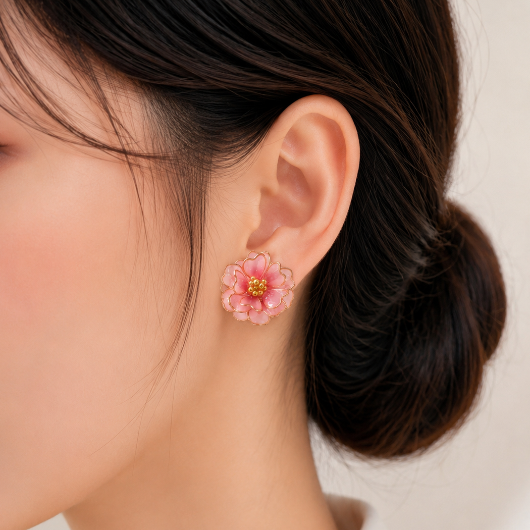 Peony Stud Earrings