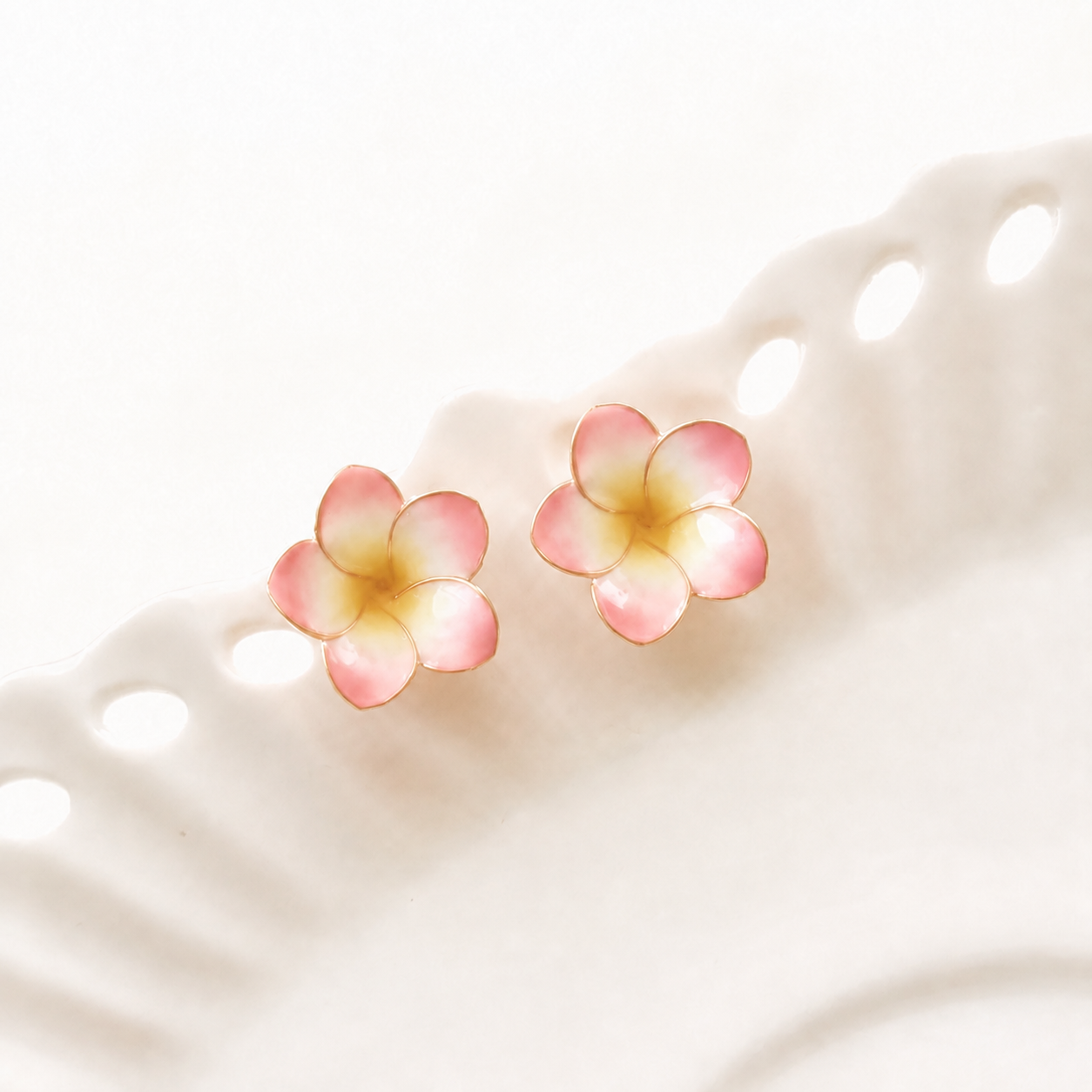 Frangipani Stud Earrings