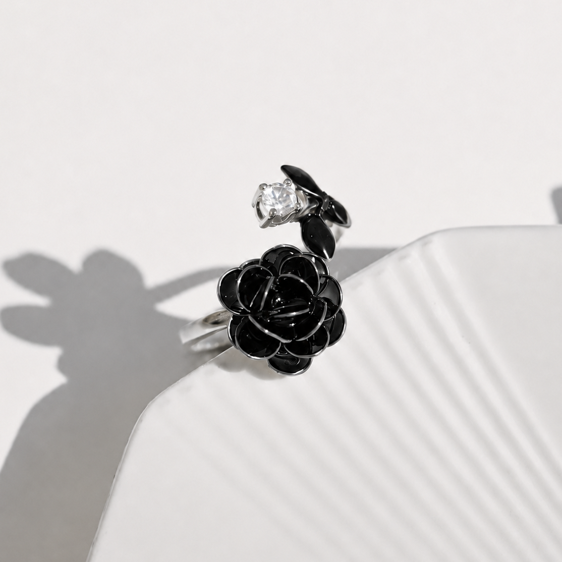Rose and Leaves Ring