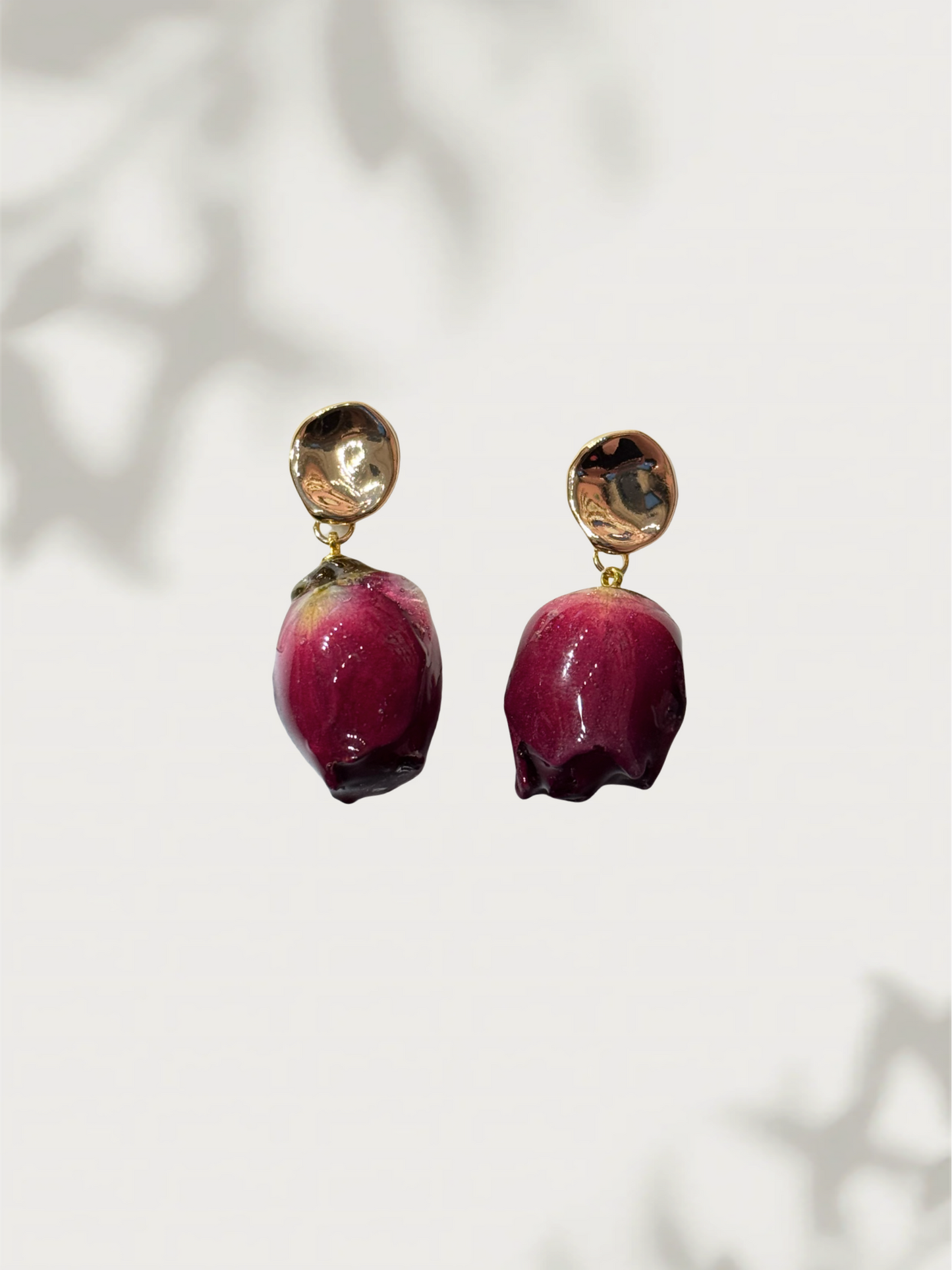 Rose Coin Stud Earrings