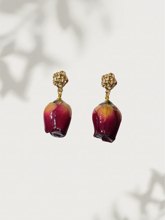 Rose Bloom Rose Stud Earrings