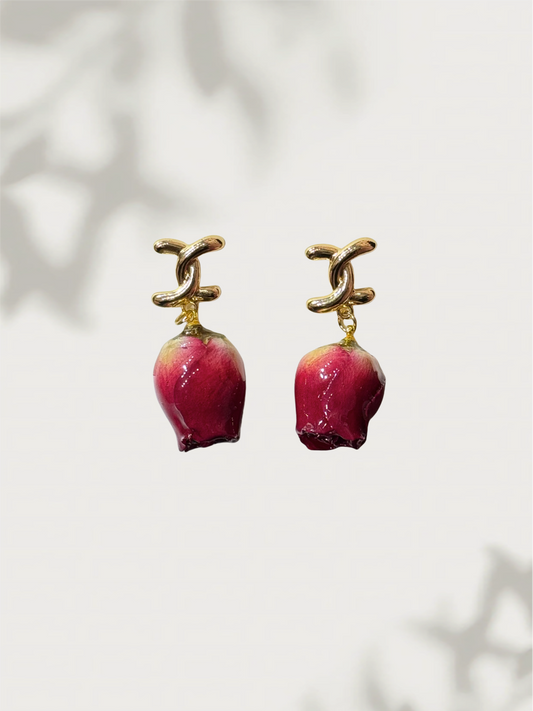 Rose Double C Stud Earrings