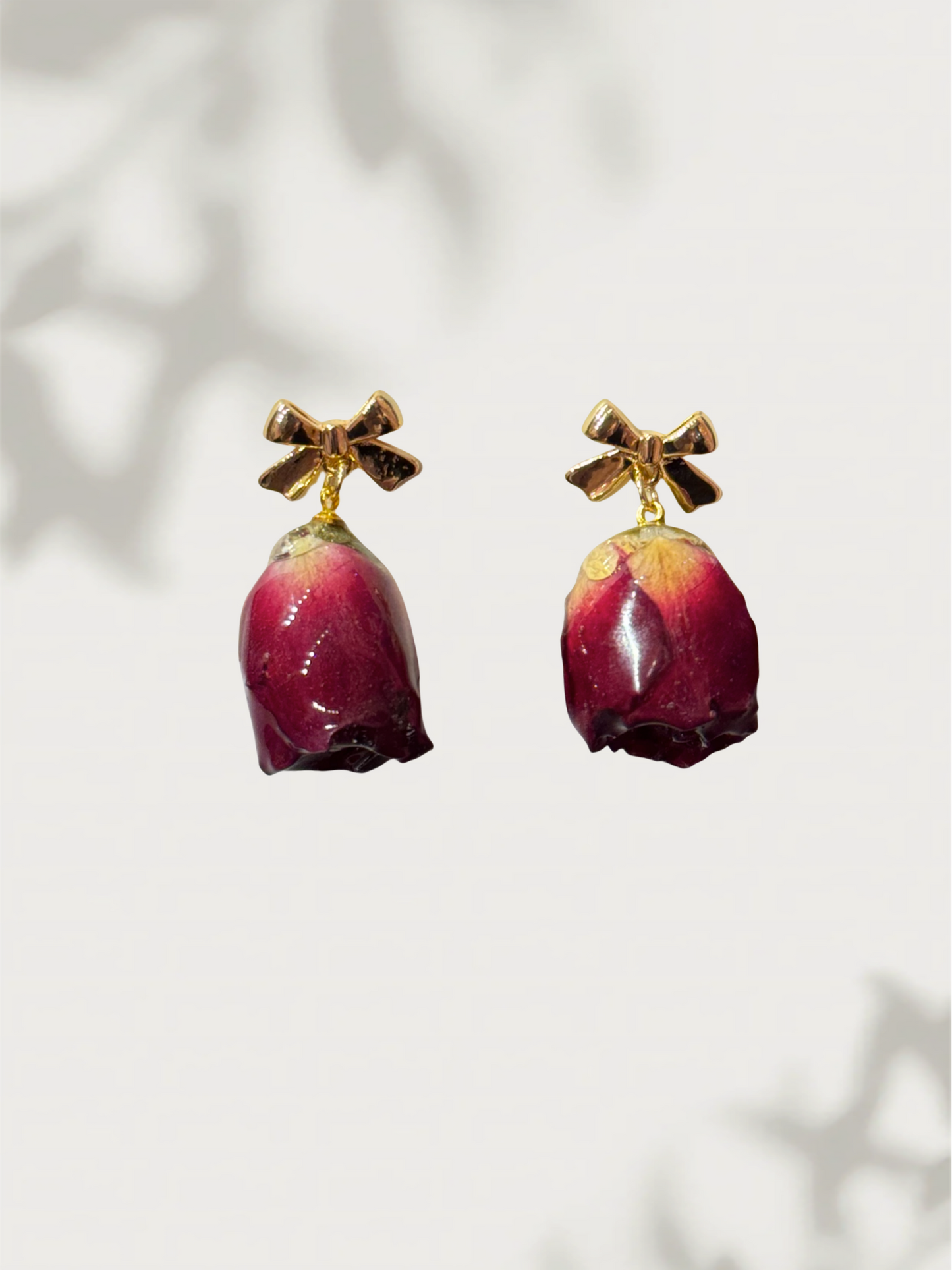 Rose Bow Stud Earrings