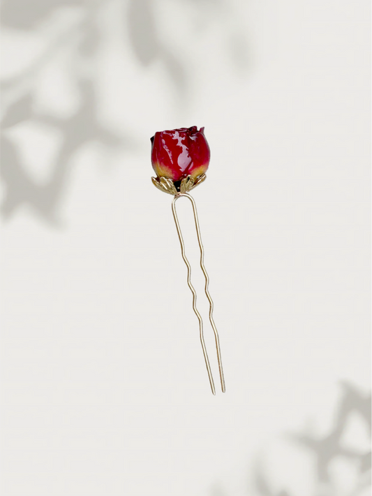 Single Rose Hairpin