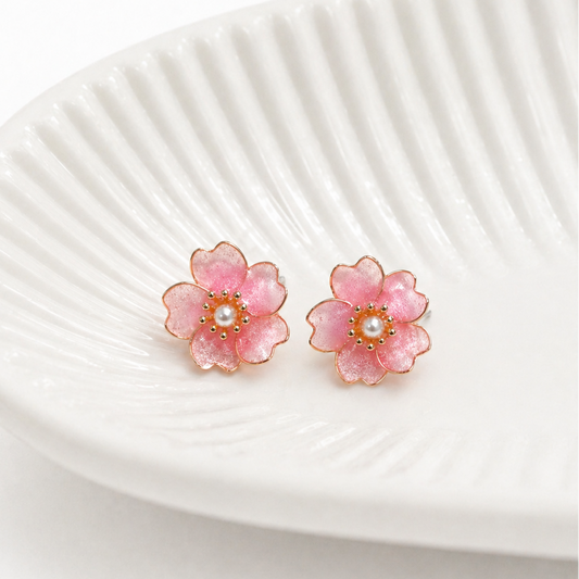 Cherry Blossom Stud Earrings