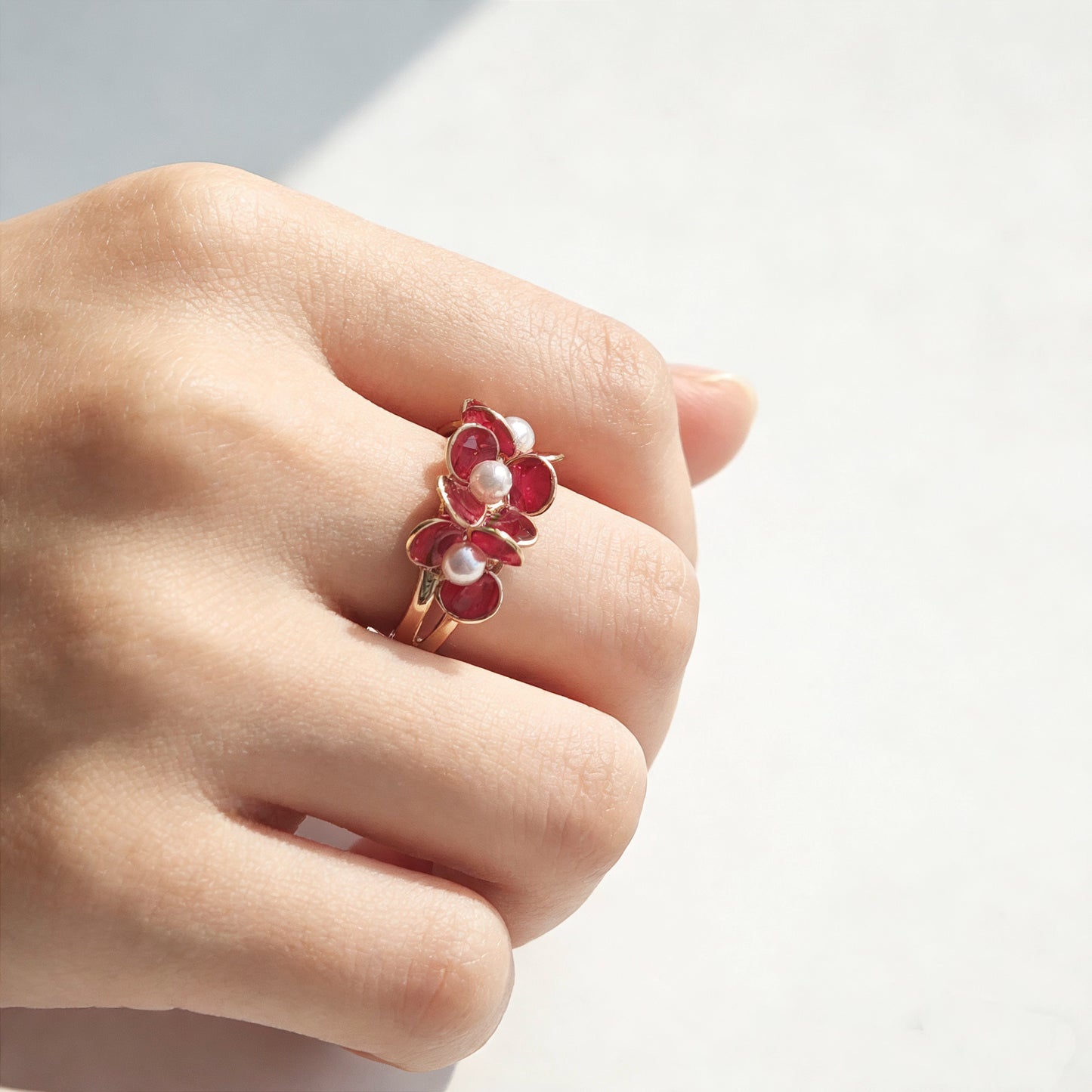 Hydrangea Petals Ring