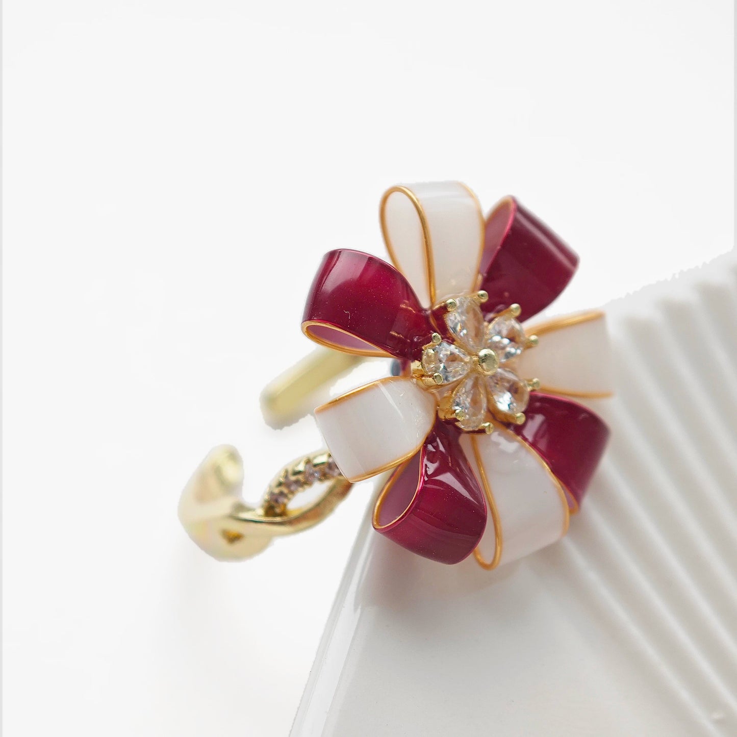 Peppermint Ribbon Ring (Holiday Edition)