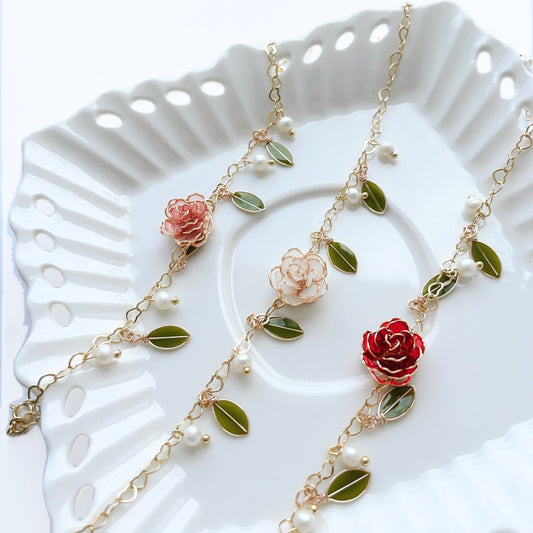 Rose and leaves Bracelet