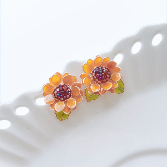 Sunflower Stud Earrings