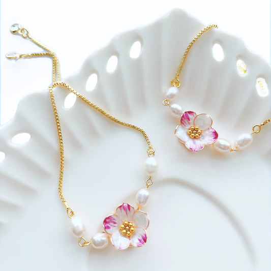 Japanese Camellia Bracelet