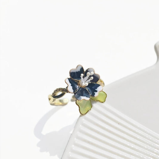 Nemophila Penny Black Ring